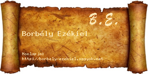 Borbély Ezékiel névjegykártya